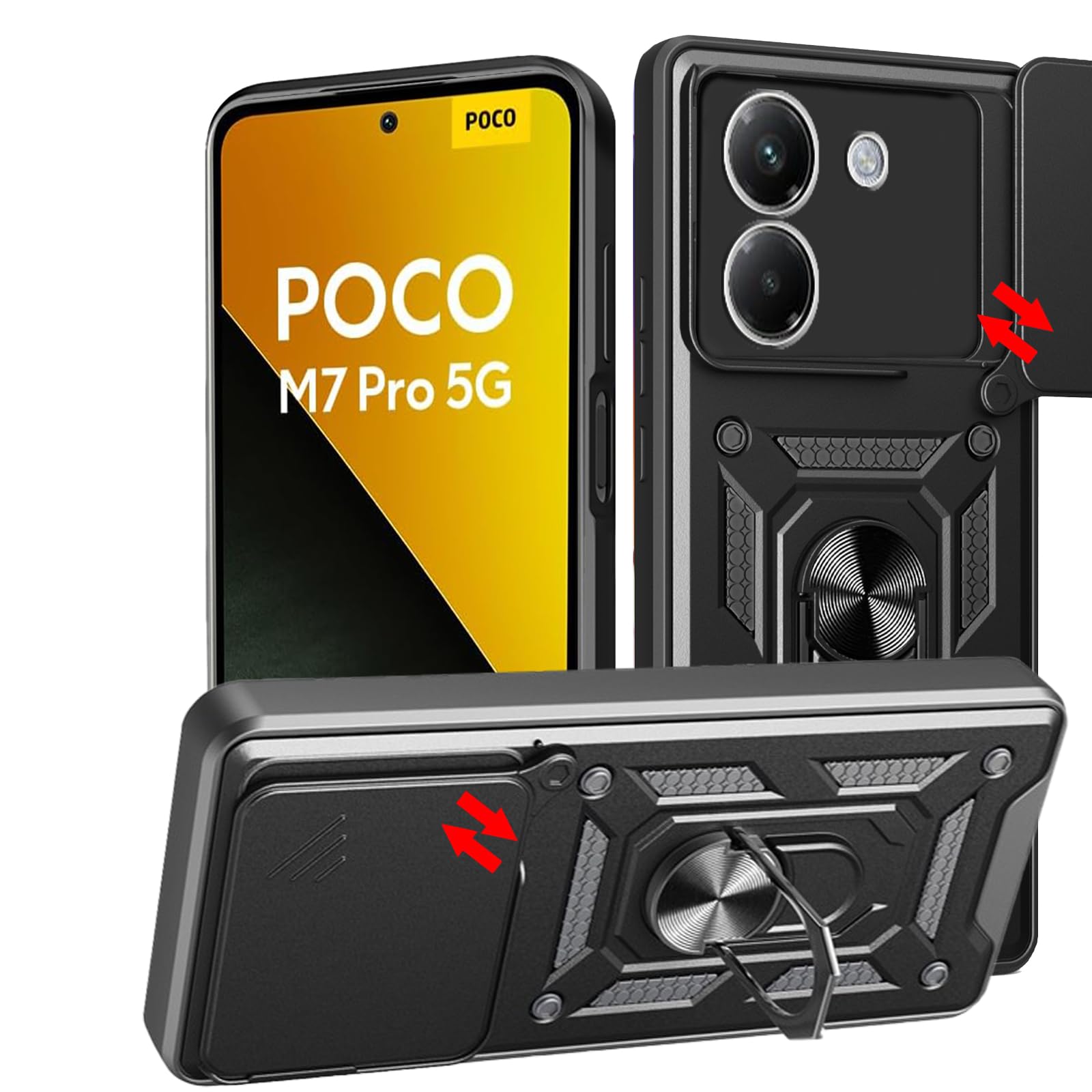 Amazon.co.jp: For Xiaomi POCO M7 Pro 5G ケース リング付き Xiaomi